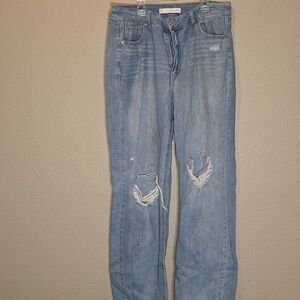 Cato Light Blue Distressed Flare Jeans